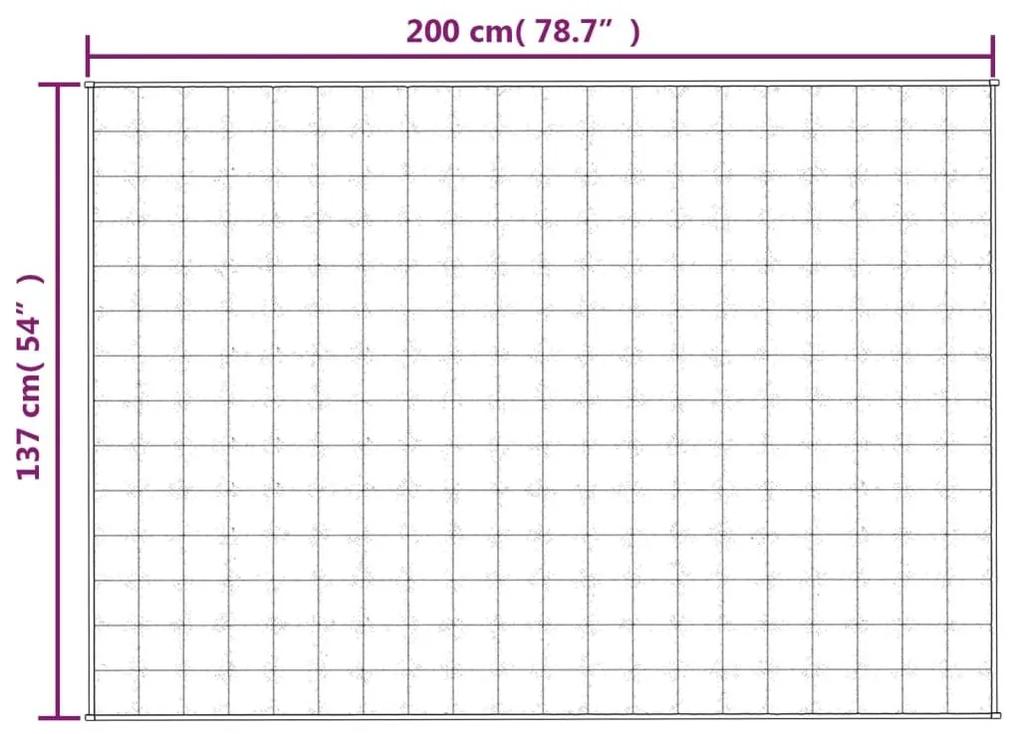 Κουβέρτα Βαρύτητας Γκρι 137 x 200 εκ. 6 κ. Υφασμάτινη - Γκρι