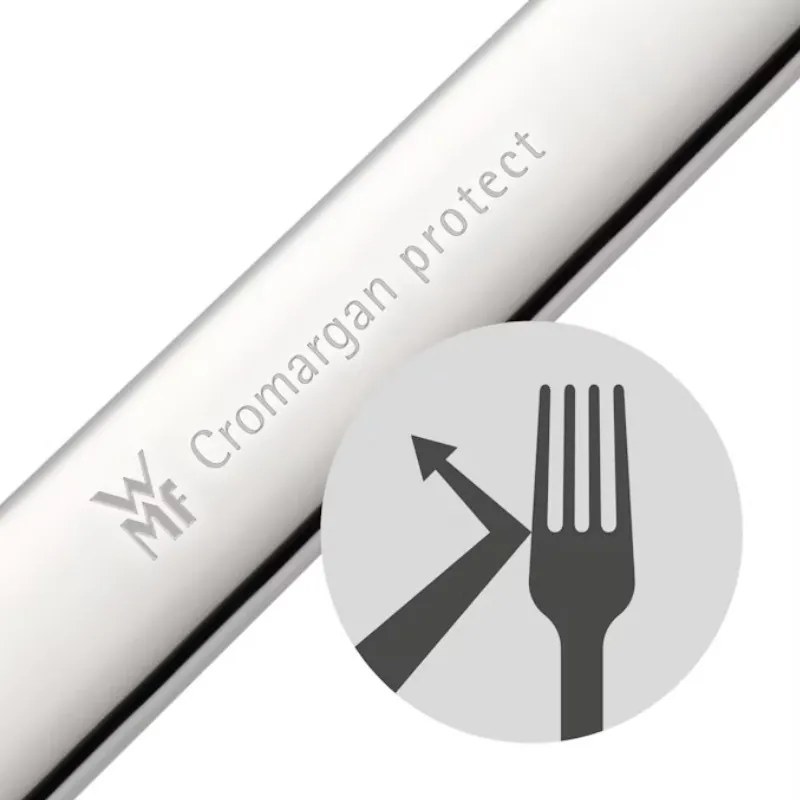 Σετ μαχαιροπήρουνων WMF Merit Protect 30, 30 τεμάχια, Cromargan protect, Προστασία από γρατζουνιές και τριβές, Ανοξείδωτο 18/10, Ματ ασημί