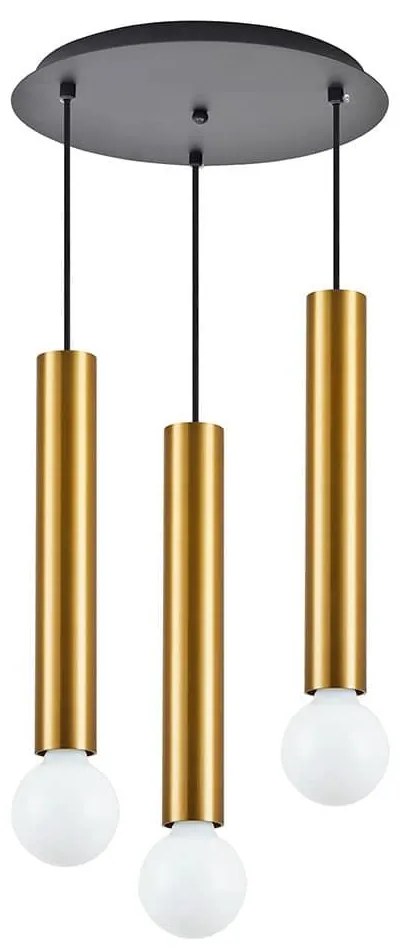 Φωτιστικό Οροφής Adept Tube 77-8682 5,5x300cm 3xE27/GU10 60W Black-Gold Homelighting