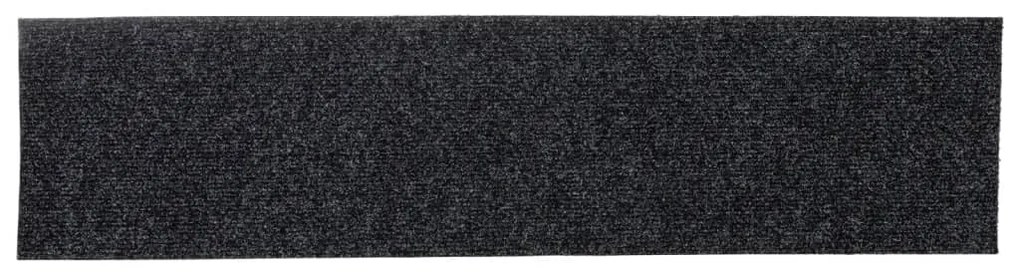 vidaXL Πατάκια Σκαλιών Αυτοκόλλητα 15 τεμ. Γκρι Ορθογώνια 76x20 εκ.