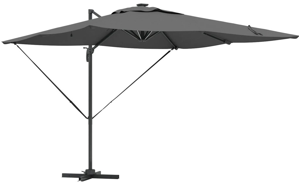 vidaXL Ομπρέλα Cantilever Roma 286 x 285 x 270 εκ. Αλουμίνιο