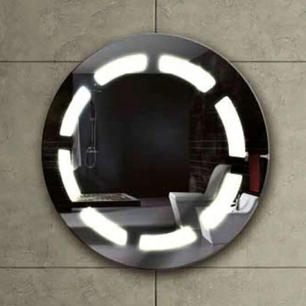 Καθρέπτης Μπάνιου Με Φως Led PIC010 Φ63cm Clear Karag Glass