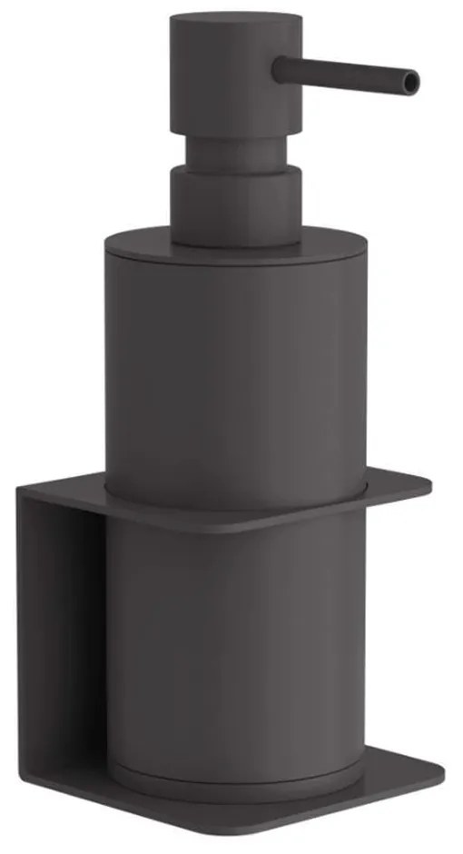 Δοχείο Κρεμοσάπουνου Επιτοίχιο 81-113 7,5x7x19cm Matte Anthracite Pam&amp;Co Brass