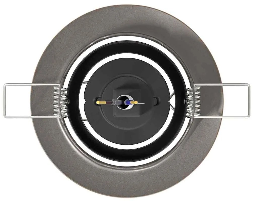 vidaXL Spotlights με προβολείς 24 pcs Ορείχαλκος 9 x 9 εκ. Μέταλλο