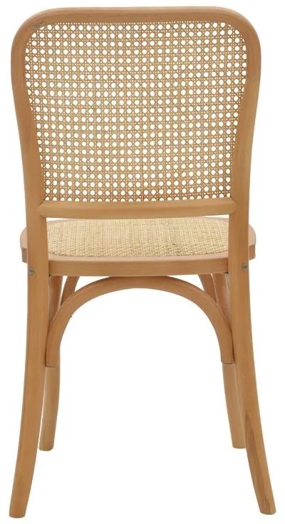Καρέκλα Kalliope φυσικό ξύλο οξιάς-φυσικό rattan 45x50x89εκ 45x50x89 εκ.