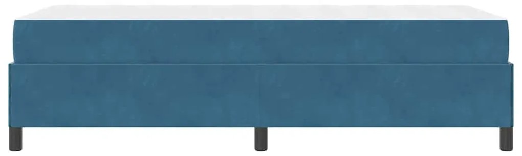 vidaXL Σκελετός Κρεβατιού με στρώμα Σκούρο Μπλε 90 x 190 cm ύφασμα