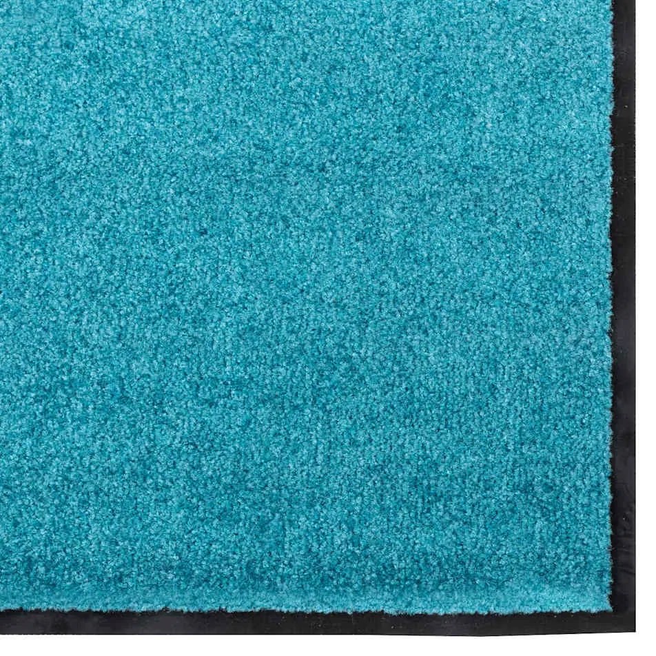 vidaXL Χαλάκι Εξώπορτας Κυανί και Μαύρο 120 x 300 cm