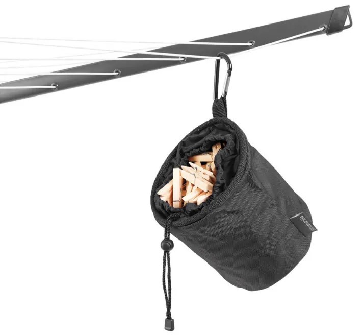 Brabantia Lift-O-Matic outdoor space 1003467, 50 m, Ρυθμιζόμενο ύψος, Μεταλλική ακίδα εκσκαφής, Θήκη, Τσάντα με κλιπς, Ανθεκτικό στη διάβρωση, Μαύρο