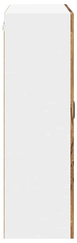 vidaXL Κρεμαστό ντουλάπι κουζίνας Παλιό ξύλο 80 x 31 x 100 εκ.