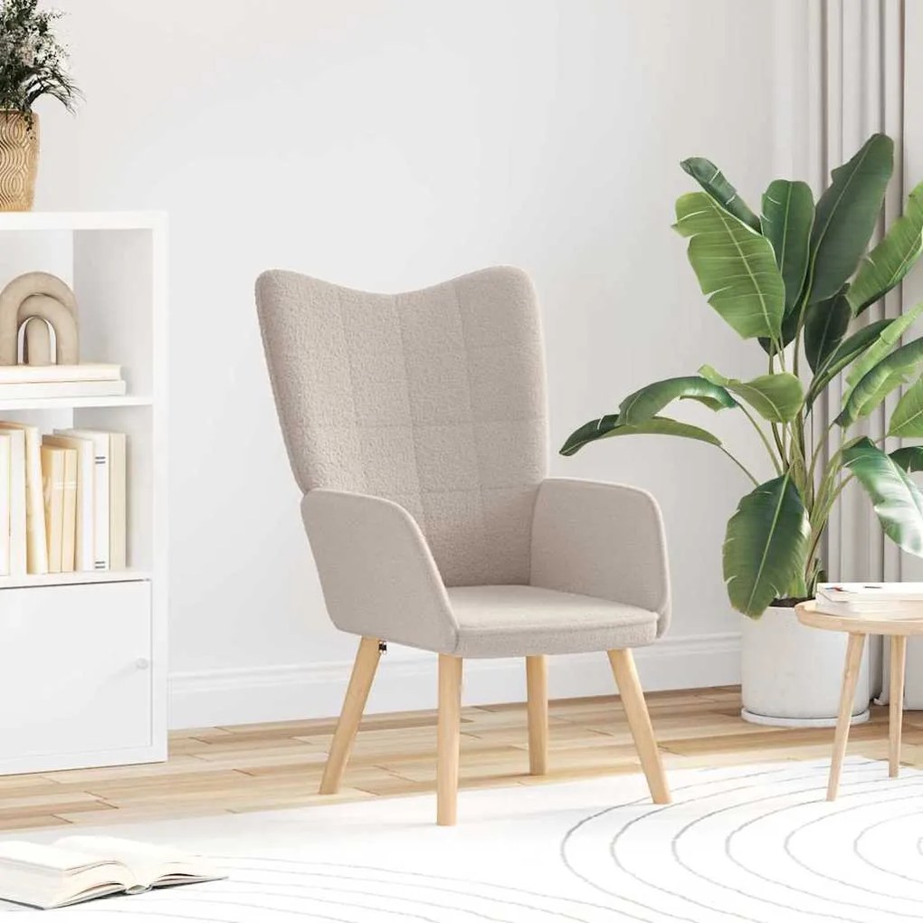 vidaXL Χαλαρωτική Πολυθρόνα Ανοιχτό γκρι 62 x 67 x 95.5 εκ ύφασμα