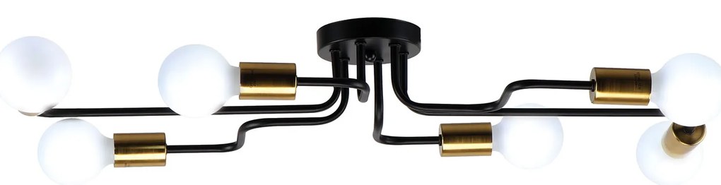 KQ 2633/6 MILES BLACK AND BRASS GOLD CEILING LAMP Δ3