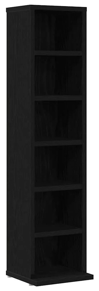 vidaXL ντουλάπι CD Μαύρη δρυς 21x20x88 cm Κατασκευασμένο ξύλο