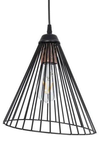 ARCWIRE 203-0015 Μοντέρνο Κρεμαστό Φωτιστικό Πλέγμα Μονόφωτο 1 x E27 IP20 Μαύρο Μέταλλο-Μ25 x Π25 x Υ30cm Globostar 203-0015 Μαύρο