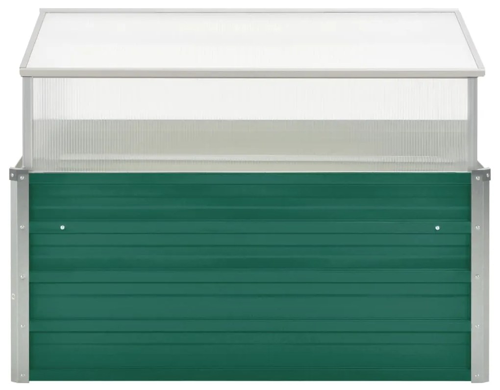vidaXL Θερμοκήπιο Σπορείο Πράσινο 100x100x77 εκ. Γαλβανισμένος Χάλυβας