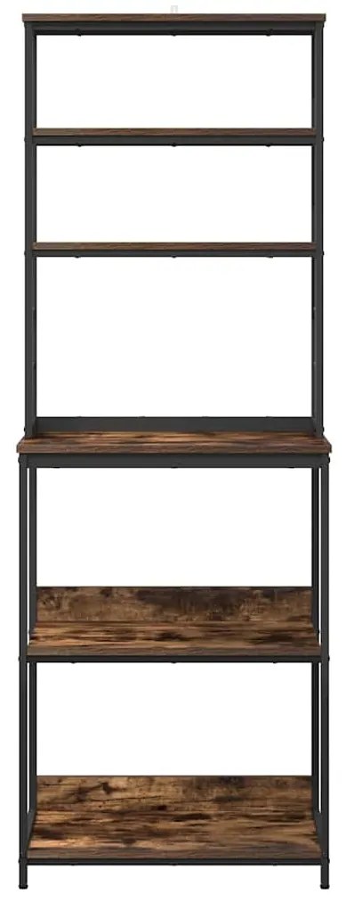 vidaXL Ράφι Κουζίνας Καπνιστό Δρύς 60 x 40 x 168 εκ Επεξεργασμένο ξύλο