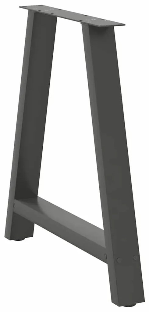 vidaXL Πόδια Τραπεζαρίας Σχήματος Α 2 τεμ. Ανθρακί 70x(72-73) εκ. Ατσάλι