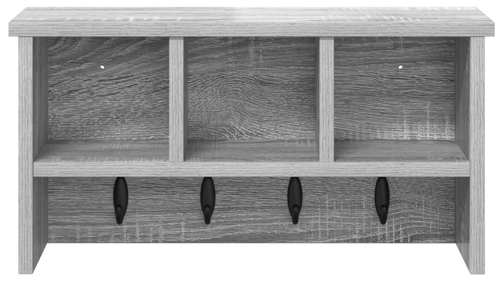 vidaXL Τοίχου Κρεμάστρα Γκρι sonoma 50 x 16 x 26 εκ Επεξεργασμένο ξύλο