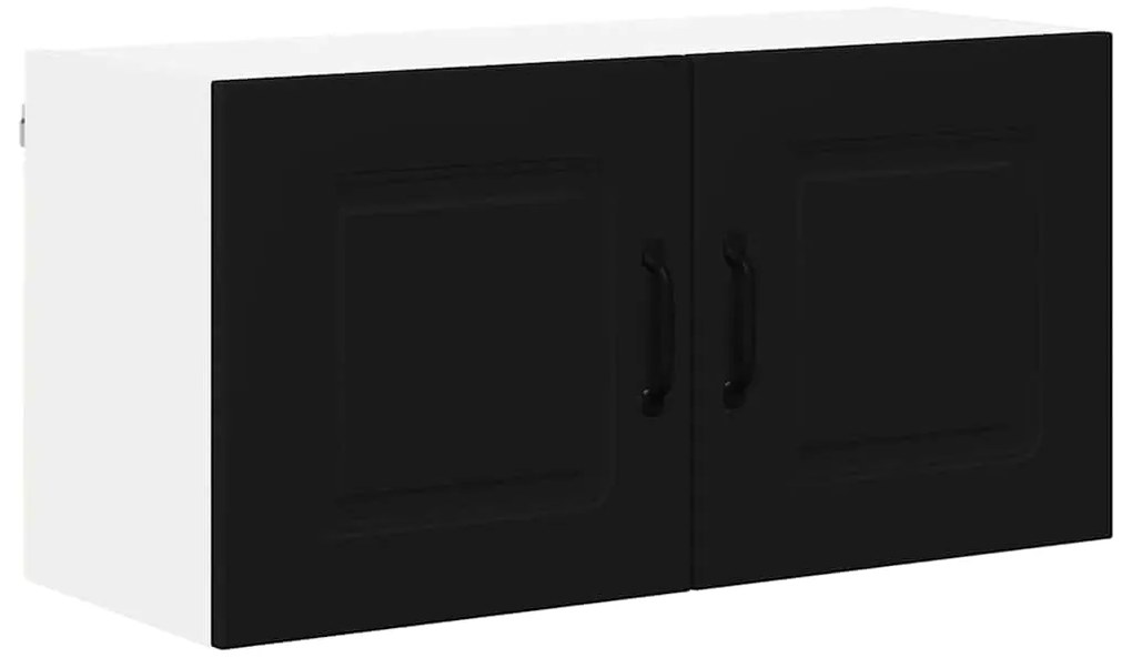 vidaXL Ντουλάπα Κουζίνας Μαύρο 80 x 31 x 40 εκ Επεξεργασμένο ξύλο