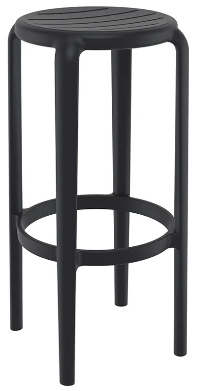 SIESTA TOM 75εκ. ΣΚΑΜΠΟ BLACK ΠΟΛ/ΝΙΟΥ 36X36X75εκ.20.0793