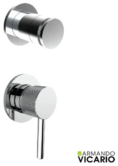 Armando Vicario Industrial Chrome Μίκτης Εντοιχισμού 1 Εξόδου με εκτροπέα περιστροφικό 512050-100 34374-100