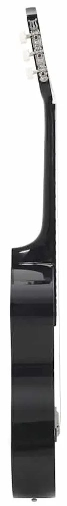 vidaXL Κιθάρα Western Classical Cutaway Σετ 12 Τεμ. 6 Χορδές Μαύρη 38&quot;