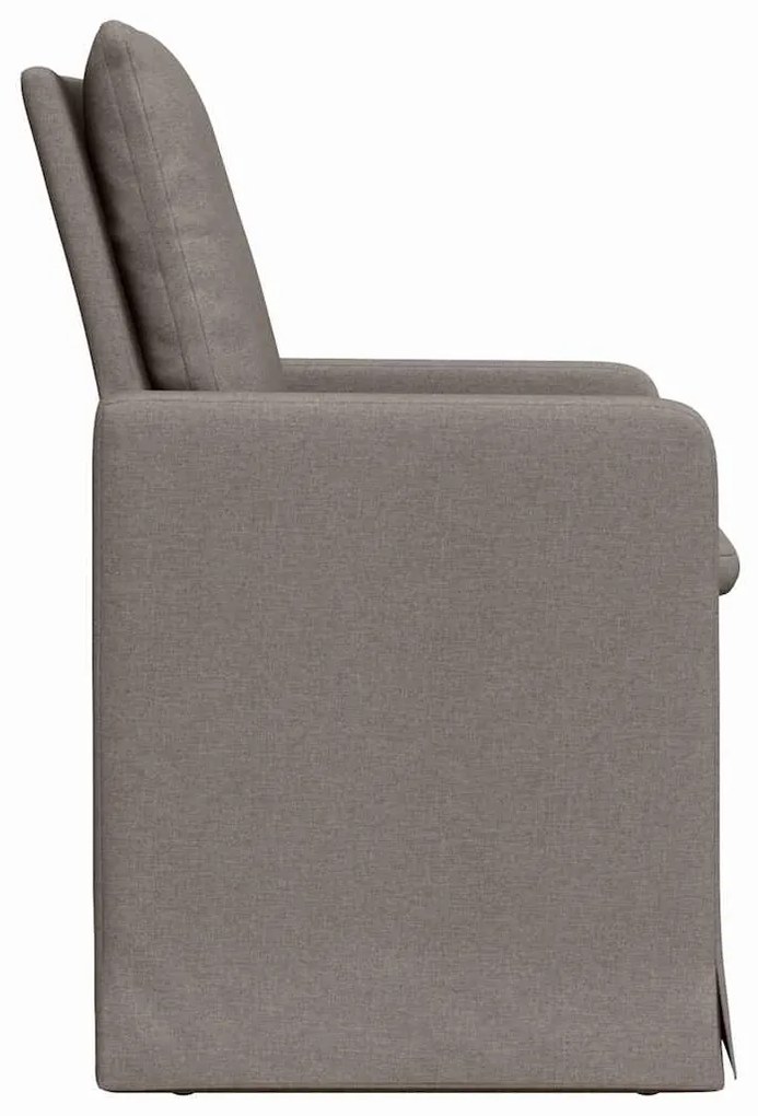 vidaXL Καρέκλες φαγητού 2 pcs Taupe 57 x 67 x 98 εκ ύφασμα