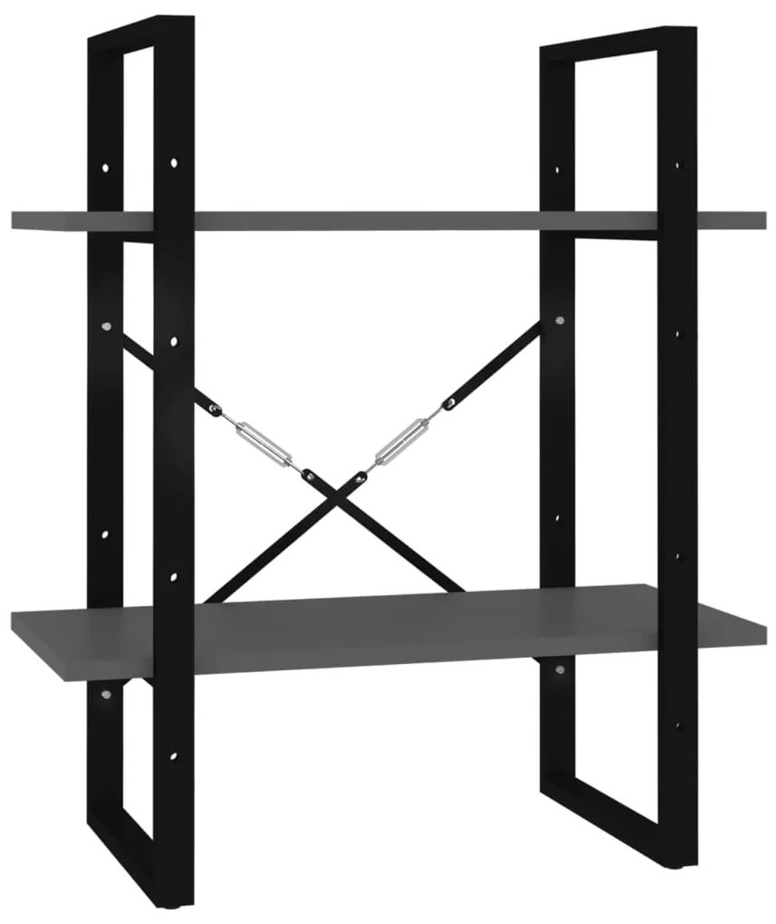vidaXL Βιβλιοθήκη με 5 Ράφια Γκρι 60 x 30 x 175 εκ. από Επεξ. Ξύλο