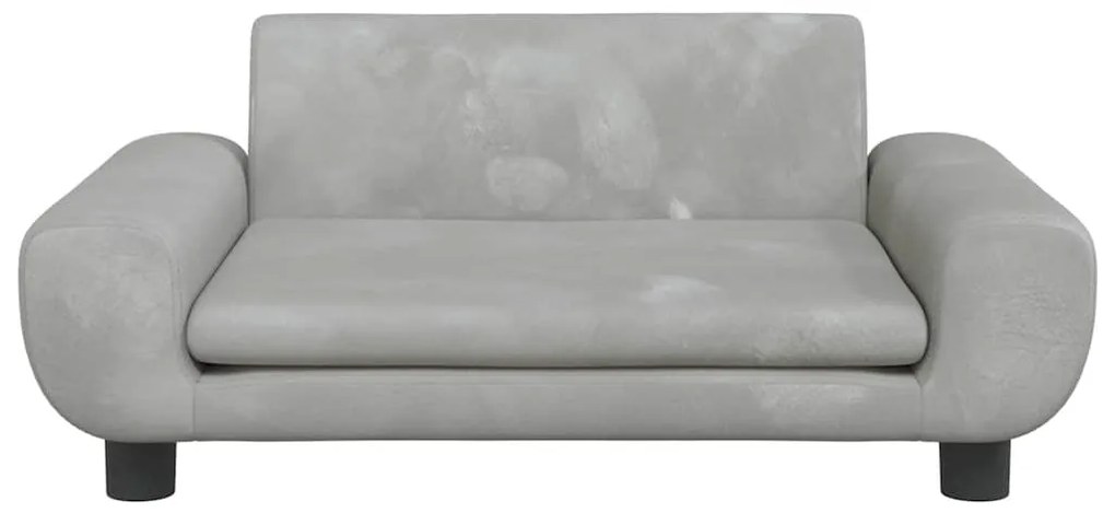 vidaXL Καναπές Παιδικός Ανοιχτό Γκρι 70 x 45 x 33 εκ. από Βελούδο