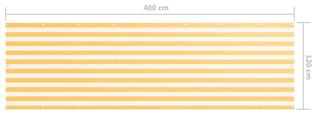 ΔΙΑΧΩΡΙΣΤΙΚΟ ΒΕΡΑΝΤΑΣ ΛΕΥΚΟ/ΚΙΤΡΙΝΟ 120 X 400 ΕΚ. ΎΦΑΣΜΑ OXFORD 134909