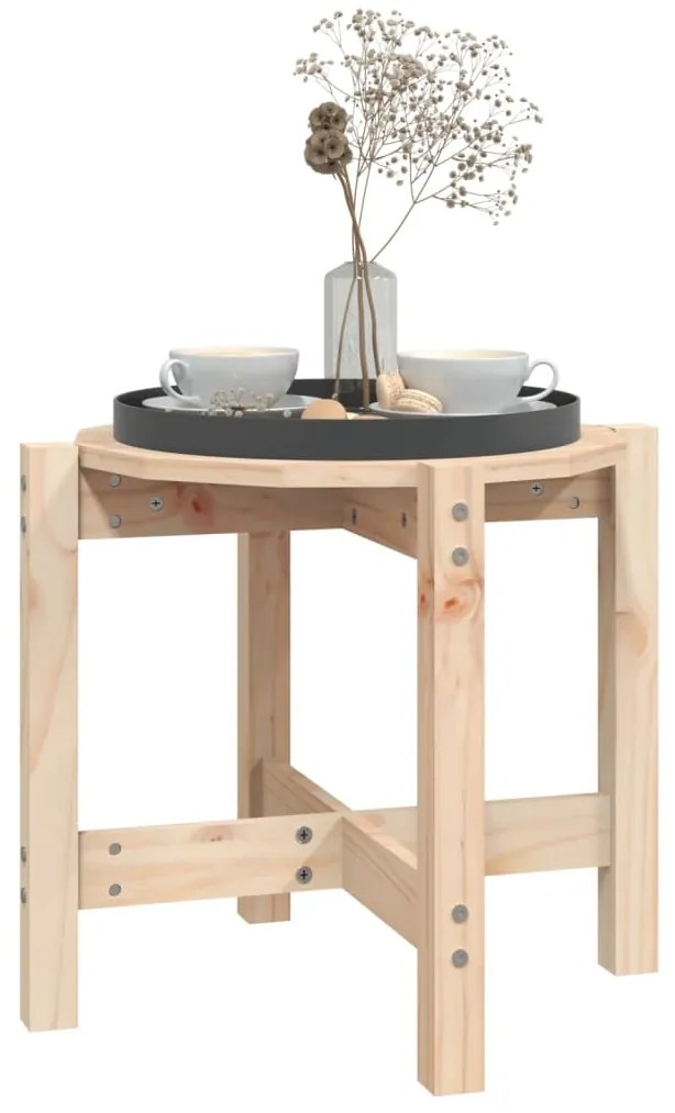 vidaXL Τραπεζάκι Σαλονιού Ø 52,5x45 εκ. από Μασίφ Ξύλο Πεύκου