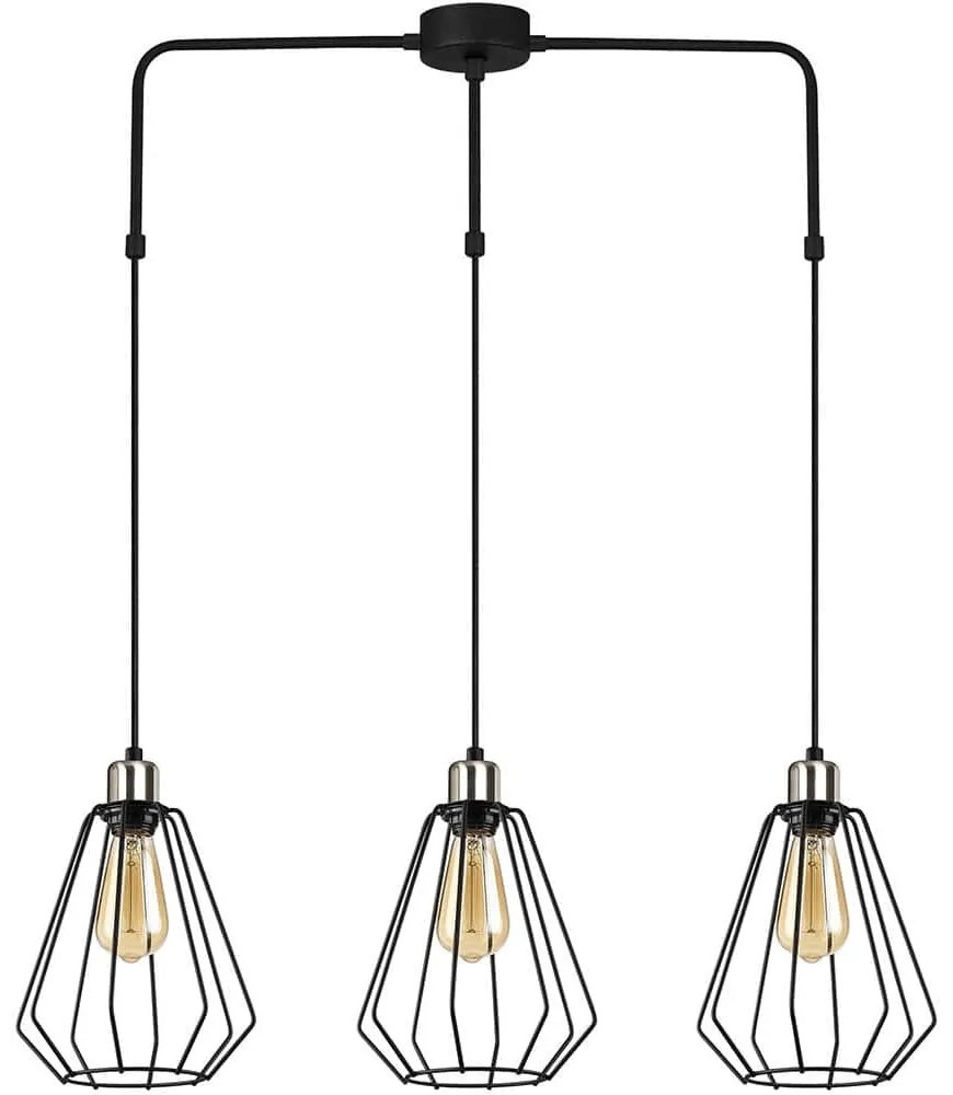 Φωτιστικό Οροφής Kese 892OPV1607 84x20x135cm 3xE27 40W Black Opviq