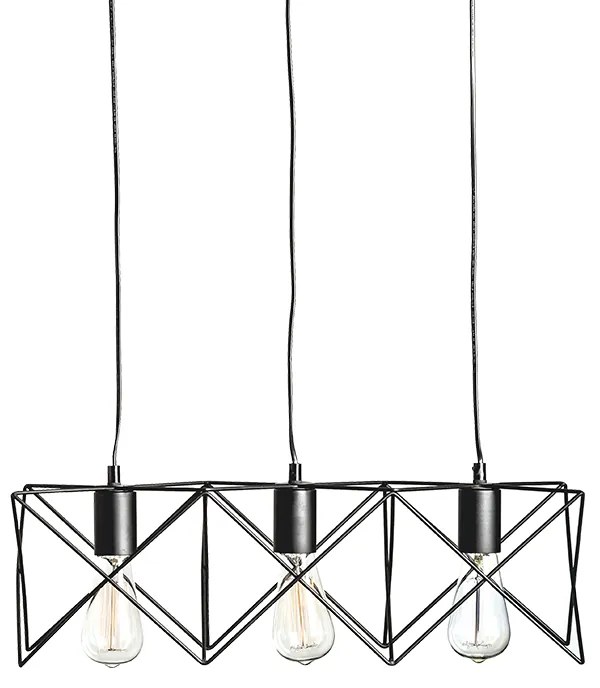 Φωτιστικό Κρεμαστο Aca KS1462P3BK ANDY Μαύρο Ματ (Black Mat)