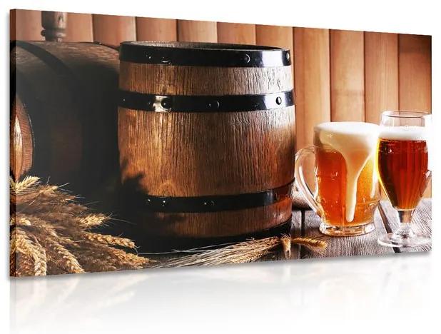 Εικόνα μπύρα με βαρέλι μπύρας - 90x60