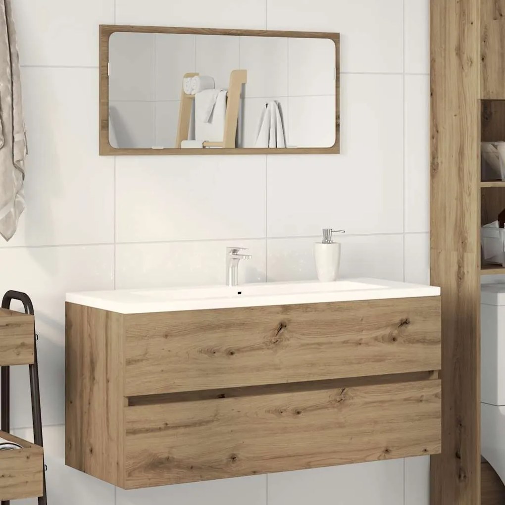 vidaXL Ντουλάπι Νιπτήρα Αρτισιανή Δρυς 100x38,5x45 εκ. Επεξ. Ξύλο