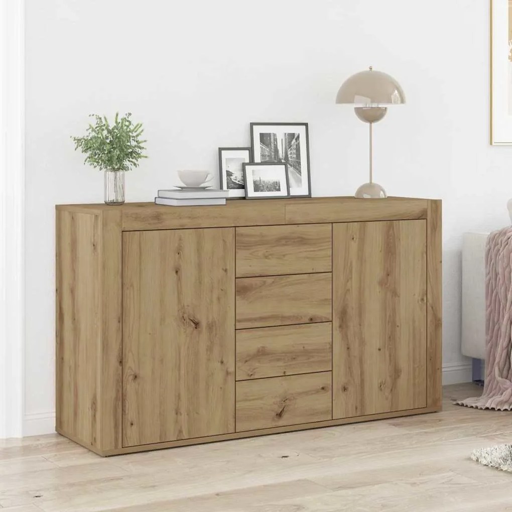 vidaXL Πλαϊνό γραφείο Artisan Oak 120 x 36 x 69 εκ Επεξεργασμένο ξύλο