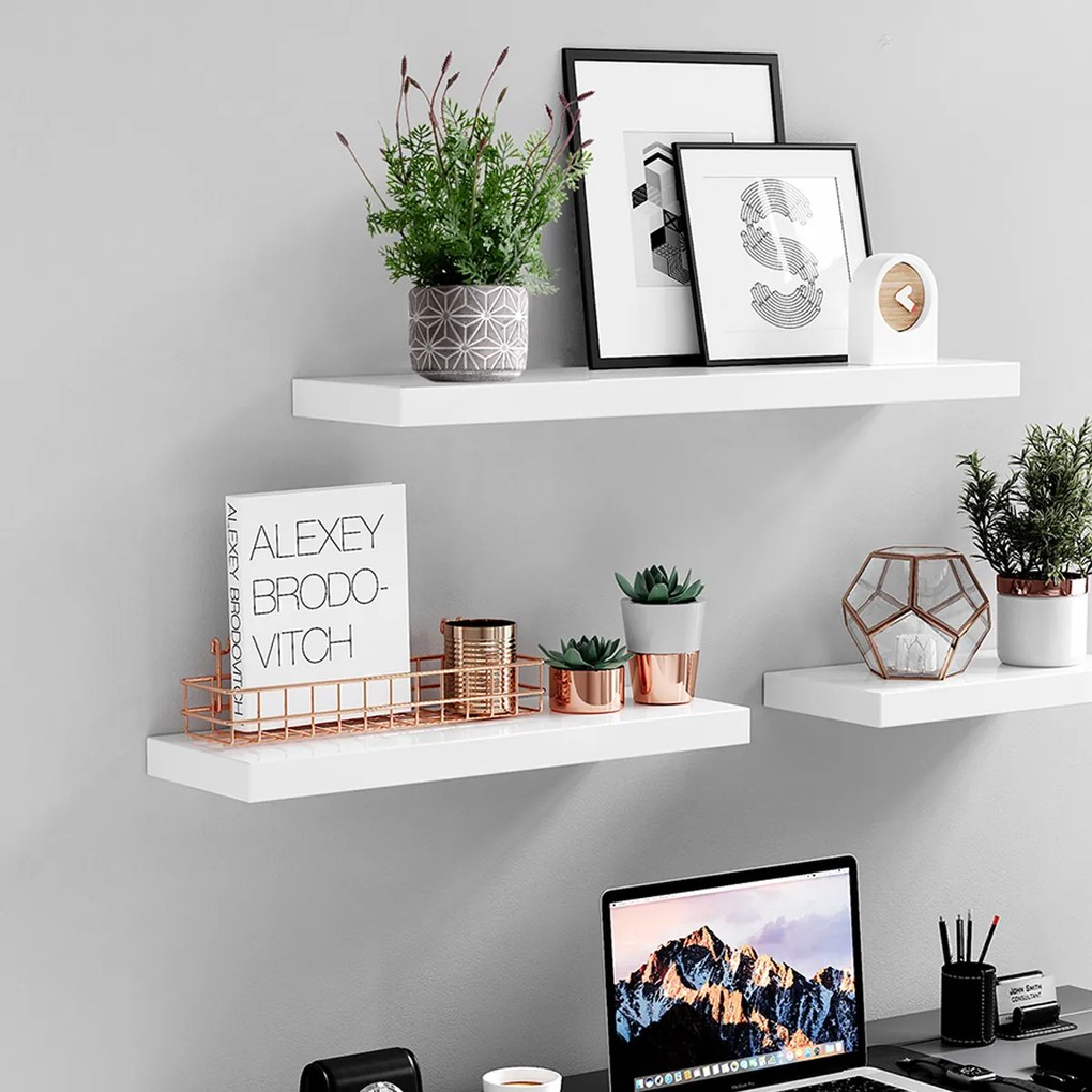 Ράφι Τοίχου (60x20x3.8) Vasagle LWS26WT