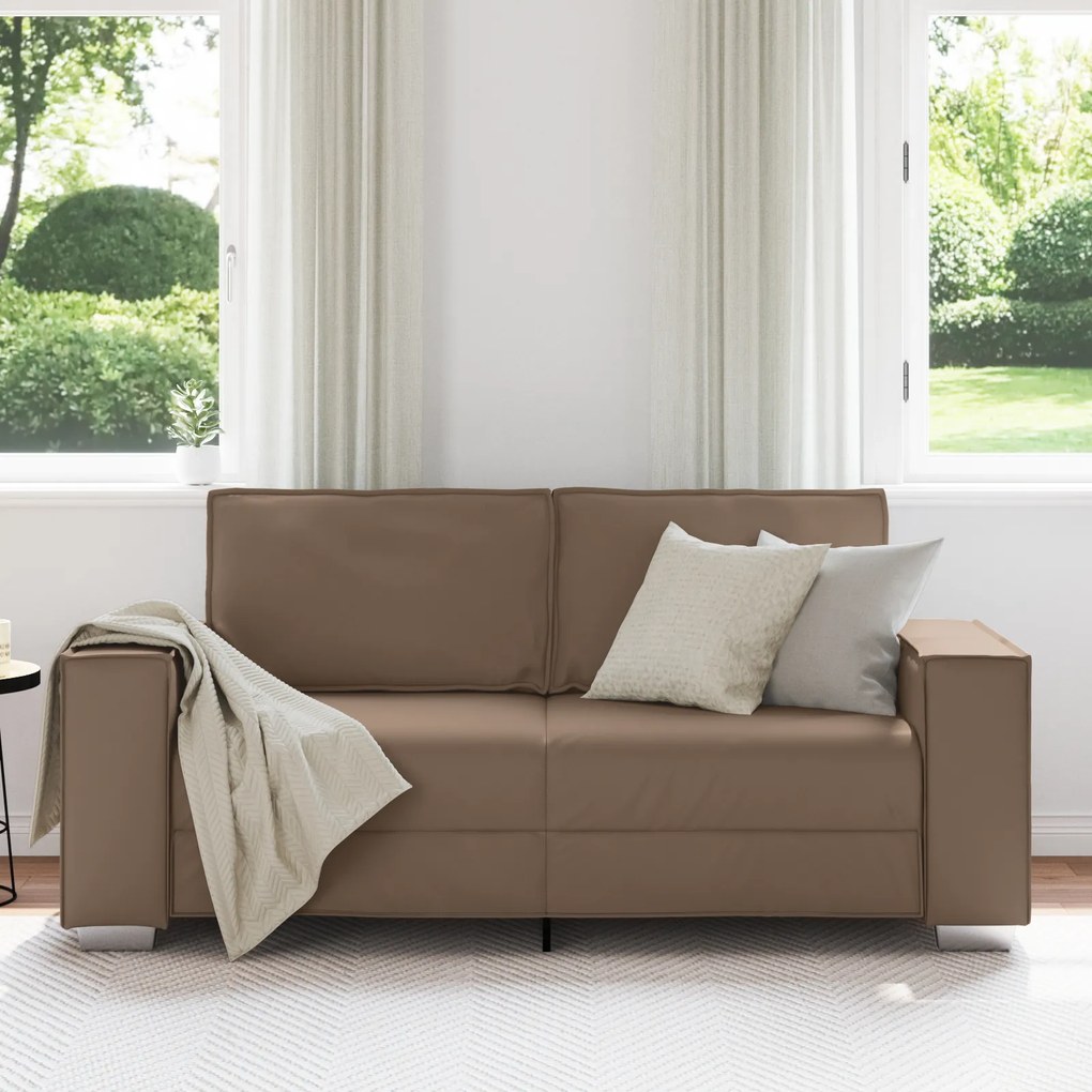 vidaXL Καναπές Loveseat Καπουτσίνο 140 εκ Συνθετικό Δέρμα