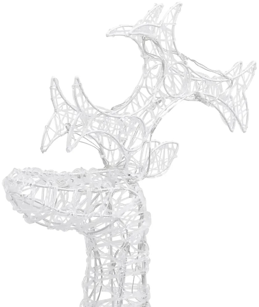 vidaXL Χριστουγ. Διακοσμητικά Τάρανδοι 2 τεμ. 60x16x100 εκ. Ακρυλικό