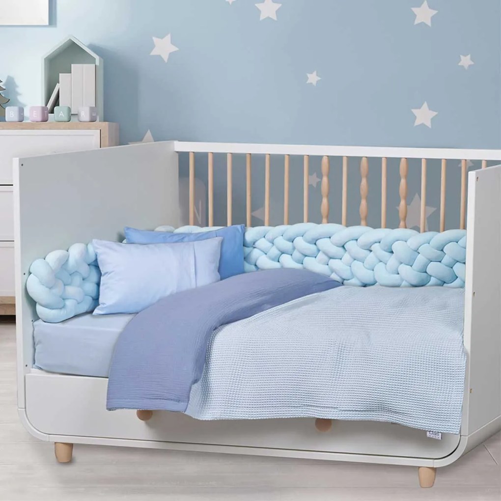 Κουβέρτα Μουσελίνα/Πικέ 
(80x110) 2 Όψεων Das Home Blanket 4883 Blue
