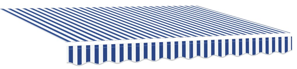 vidaXL Ανασυρόμενη τέντα μπλε και λευκή 300x250 εκ.