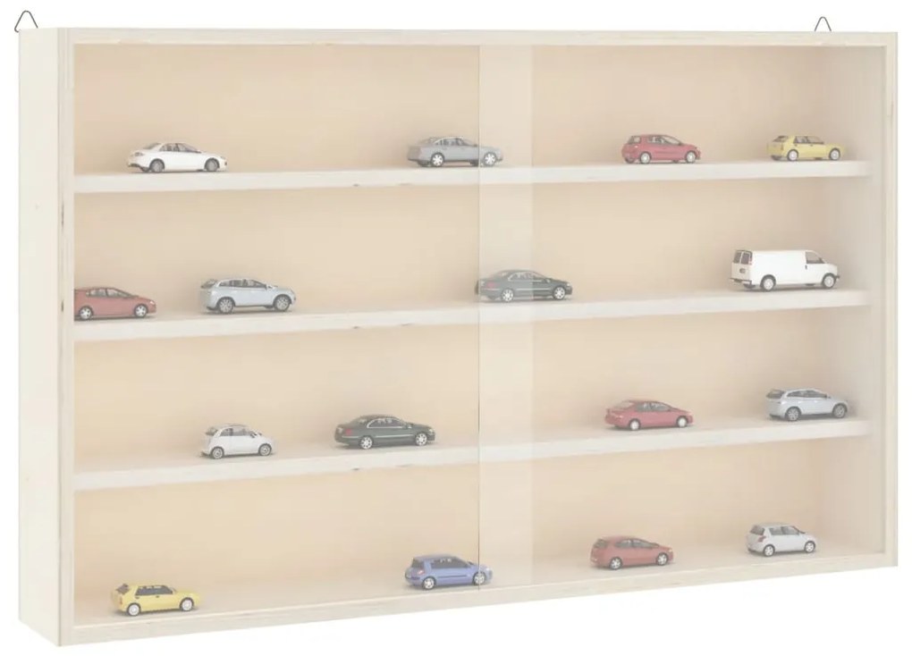 vidaXL Ξύλινη συλλεκτική βιτρίνα με πόρτες 60x8,5x37 εκ.