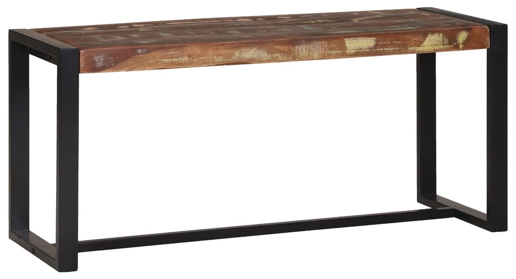 vidaXL Παγκάκι Πολύχρωμο 100x35x45 εκ Μασίφ Ξύλο Ανακυκλωμένο