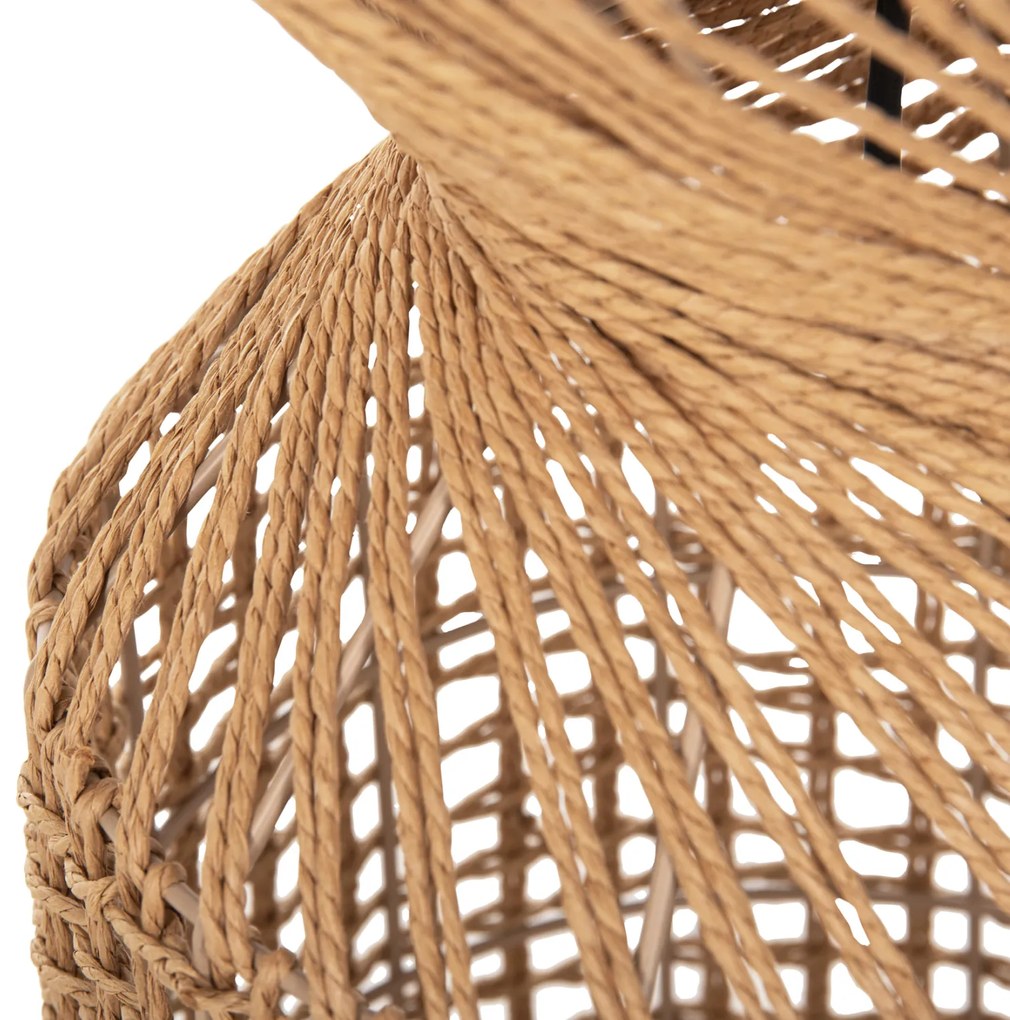Φωτιστικό Δαπέδου Μέταλλο-Paper Rope Σε Καφέ-2 Λάμπες Φ25x78,5Υεκ.