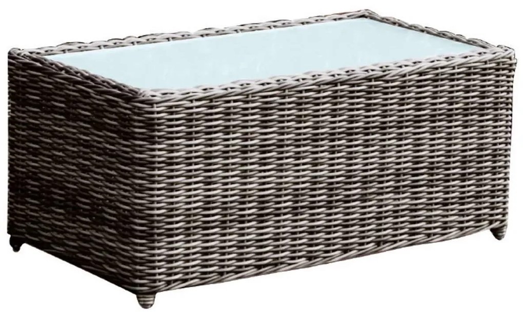 Τραπέζι Σαλονιού 100x50x45cm ARIZONA ALU/Wicker Grey Brown