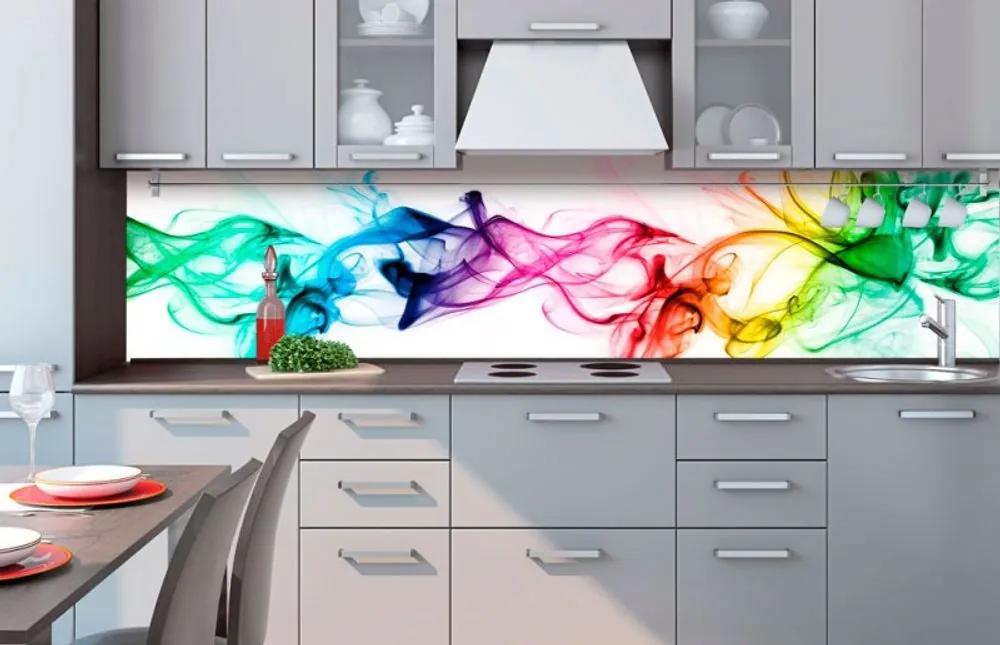 Αυτοκόλλητη φωτοταπετσαρία κουζίνας με χρωματιστό καπνό - 260x60