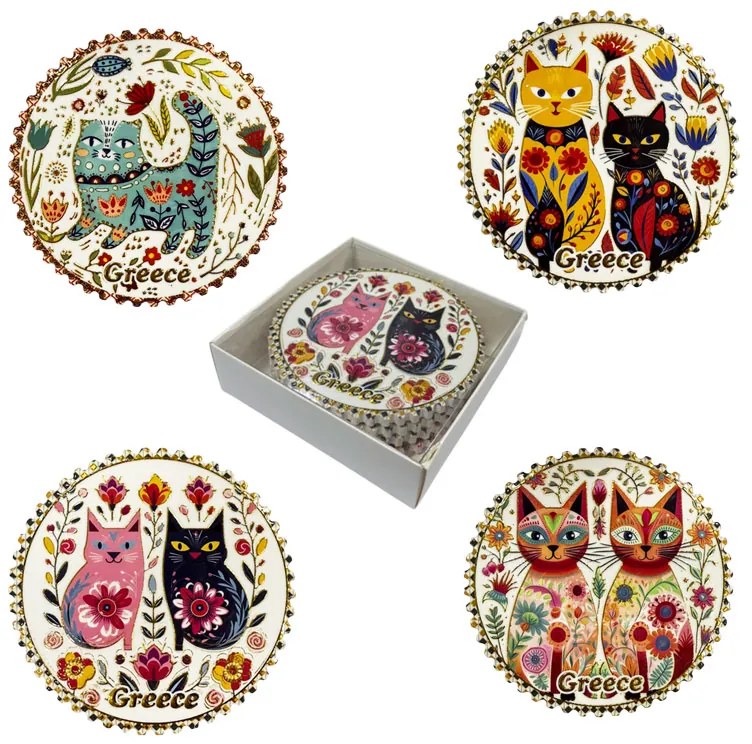 Σετ σουβέρ Greece 4τμχ - Coaster set 4pcs