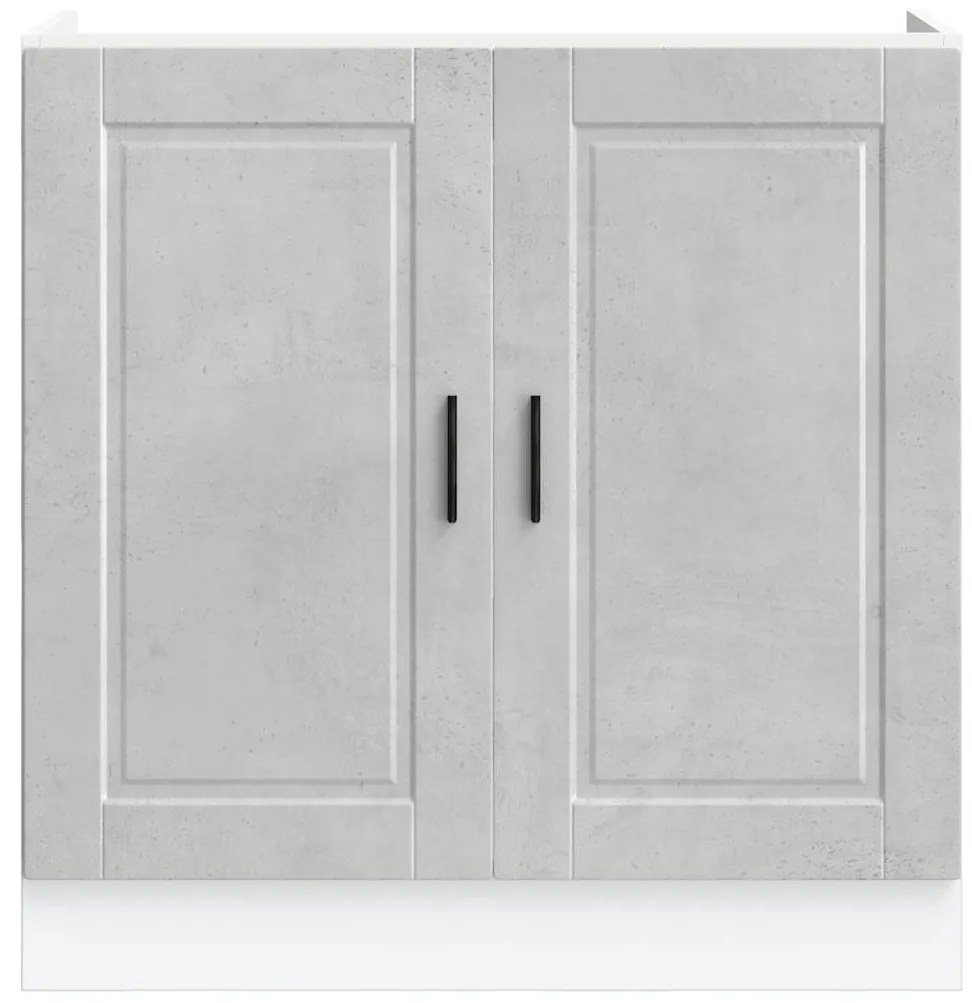 vidaXL Ντουλάπι βάσης νεροχύτη Porto Γκρι μπετόν 80x46x81,5 cm