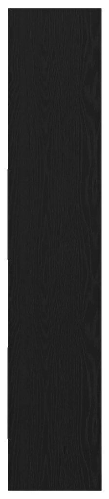 vidaXL Βιβλιοθήκη Μαύρη δρυς 40 x 35 x 180 εκ. Επεξεργασμένο ξύλο