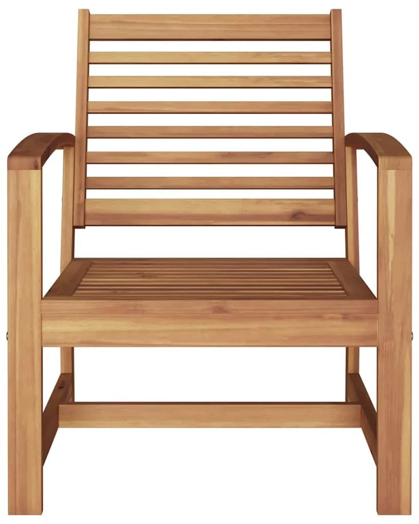 vidaXL Καρέκλες Κήπου 2 pcs Φυσικό 60 x 65 x 76.5 εκ Μασίφ ξύλο teak