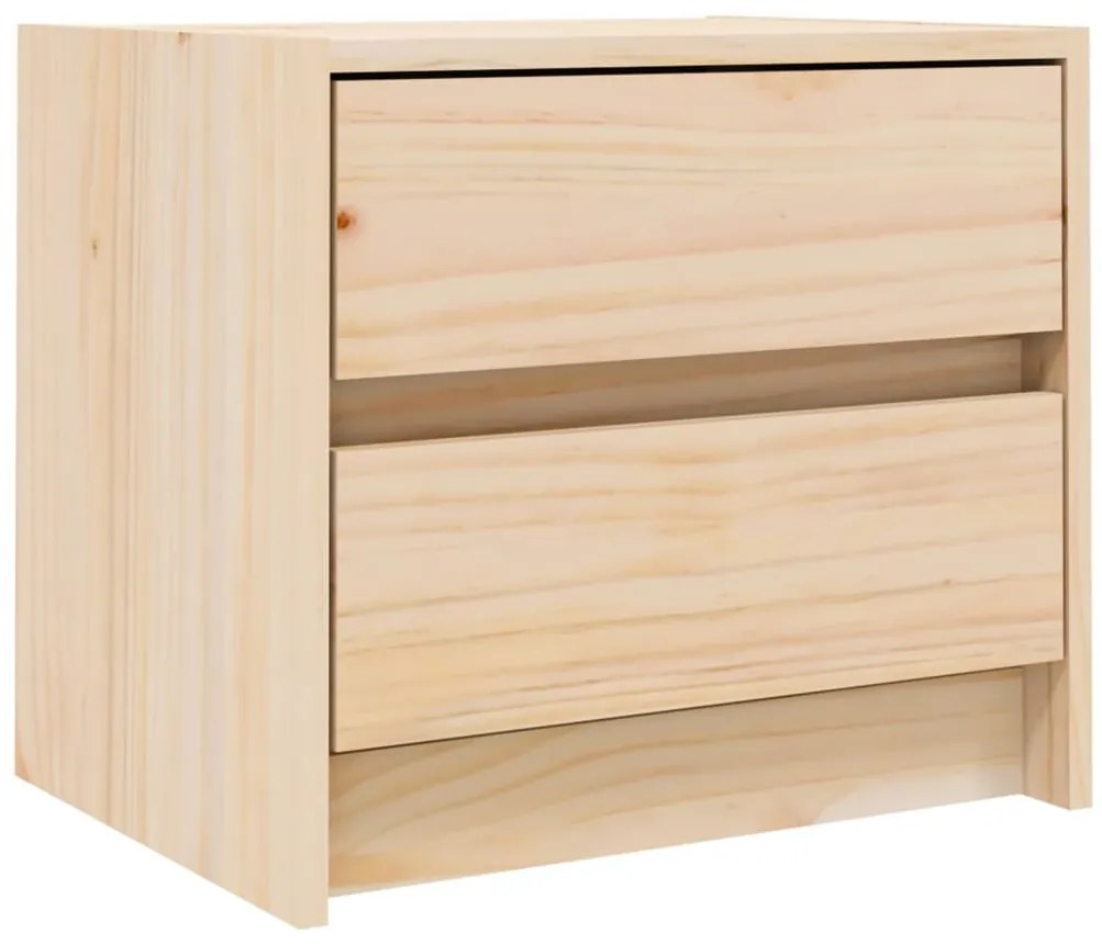 vidaXL Κομοδίνο Λευκό 40 x 31 x 35,5 εκ. από Μασίφ Ξύλο Πεύκου